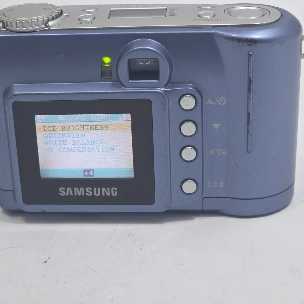 Samsung Digimax 130 1.3MP Vintage Digital Camera Silver Blue Tested Works Y2K